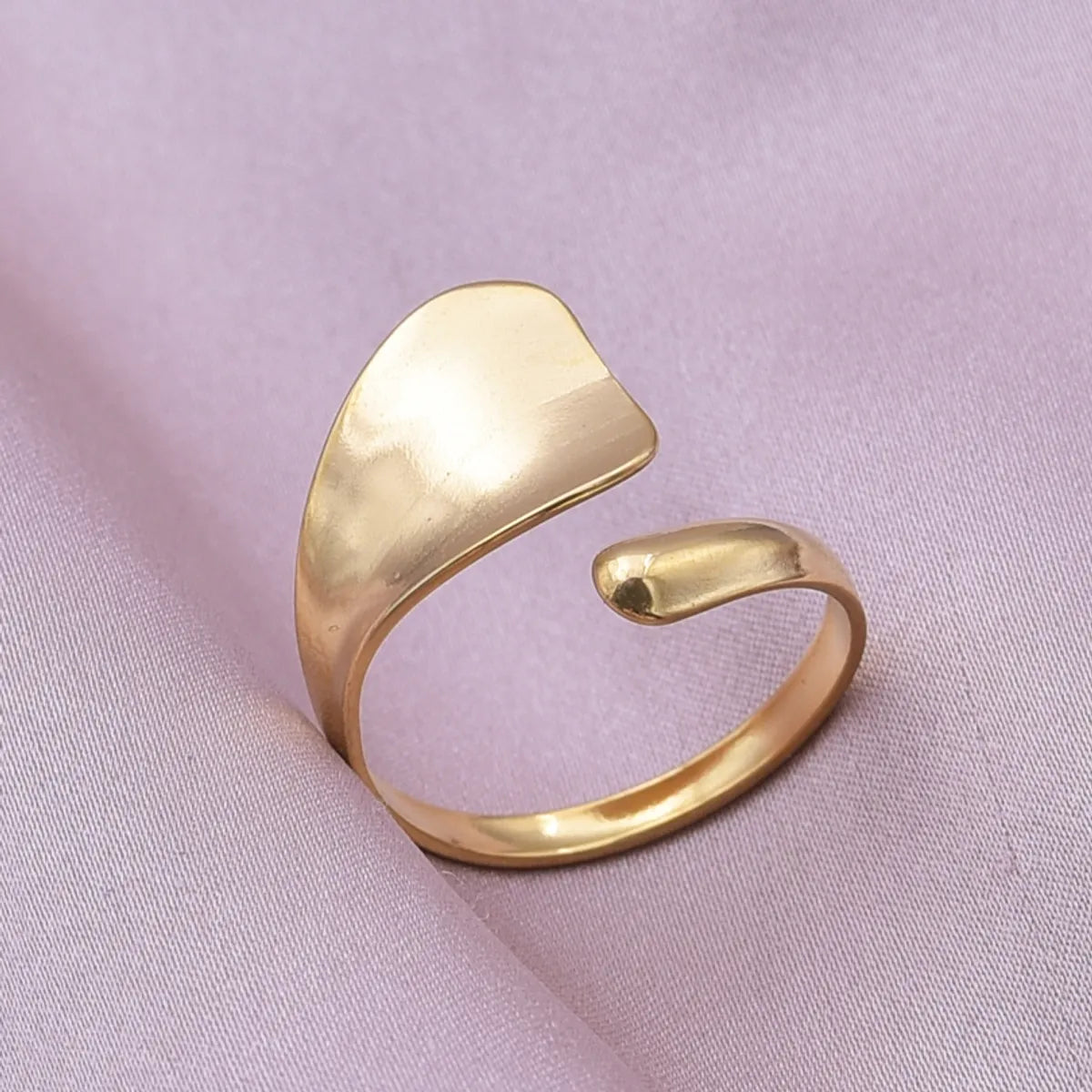 Simple Style Geometric Stainless Steel Plating 18k Gold Plated Open Rings