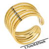 Simple Style Geometric Stainless Steel Plating 18k Gold Plated Open Rings