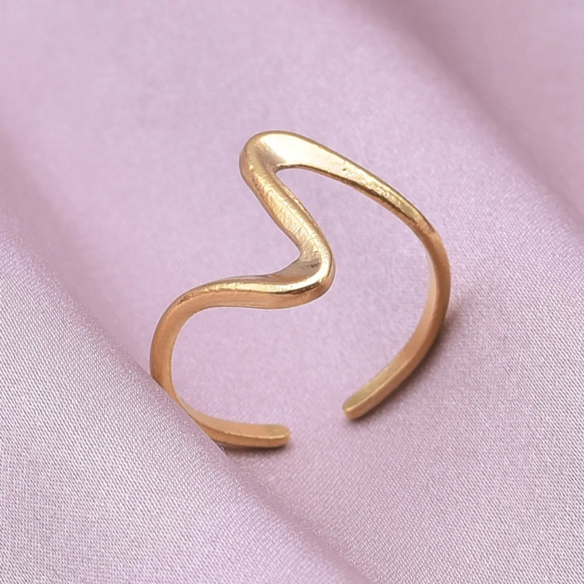 Simple Style Geometric Stainless Steel Plating 18k Gold Plated Open Rings