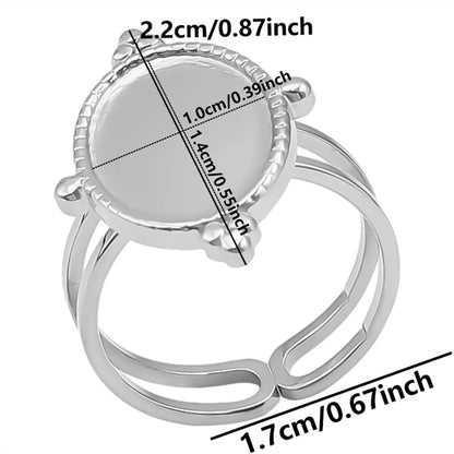 Wholesale Jewelry Simple Style Geometric 304 Stainless Steel 18K Gold Plated Plating Open Rings