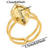 Wholesale Jewelry Simple Style Geometric 304 Stainless Steel 18K Gold Plated Plating Open Rings