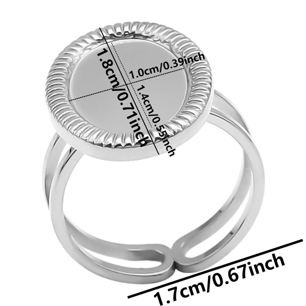 Wholesale Jewelry Simple Style Geometric 304 Stainless Steel 18K Gold Plated Plating Open Rings