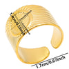 Wholesale Jewelry Simple Style Geometric 304 Stainless Steel 18K Gold Plated Plating Open Rings