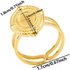 Wholesale Jewelry Simple Style Geometric 304 Stainless Steel 18K Gold Plated Plating Open Rings