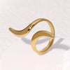 Simple Style Geometric Stainless Steel Plating 18k Gold Plated Open Rings