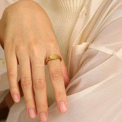 Simple Style Geometric Stainless Steel Plating 18k Gold Plated Rings