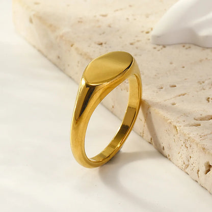 Simple Style Geometric Stainless Steel Plating 18k Gold Plated Rings