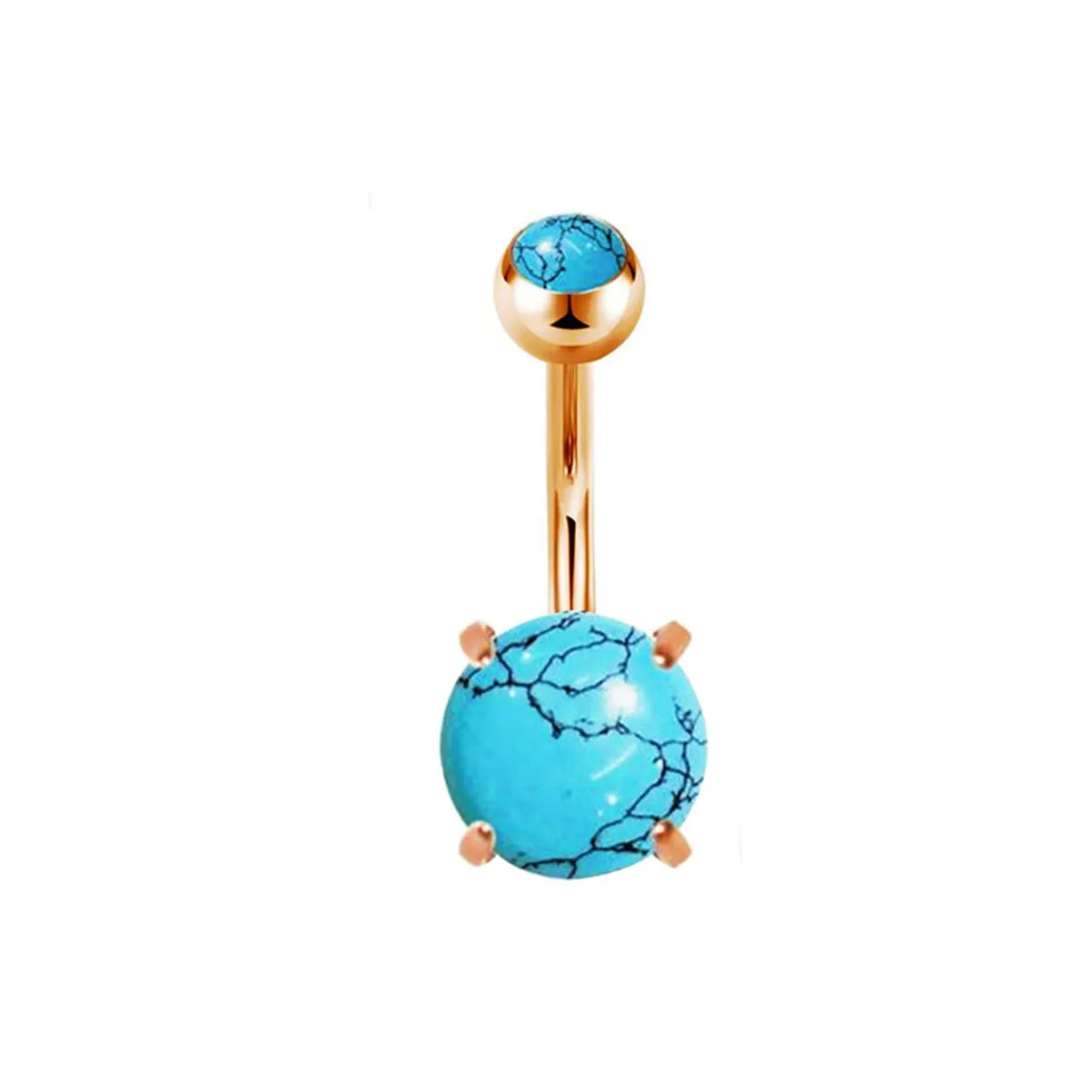 Simple Style Geometric Stainless Steel Plating Belly Ring 1 Piece