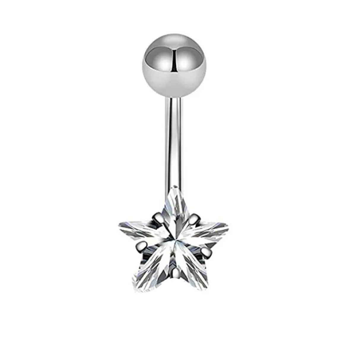 Simple Style Geometric Stainless Steel Plating Belly Ring 1 Piece