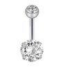 Simple Style Geometric Stainless Steel Plating Belly Ring 1 Piece