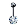 Simple Style Geometric Stainless Steel Plating Belly Ring 1 Piece