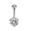 Simple Style Geometric Stainless Steel Plating Belly Ring 1 Piece