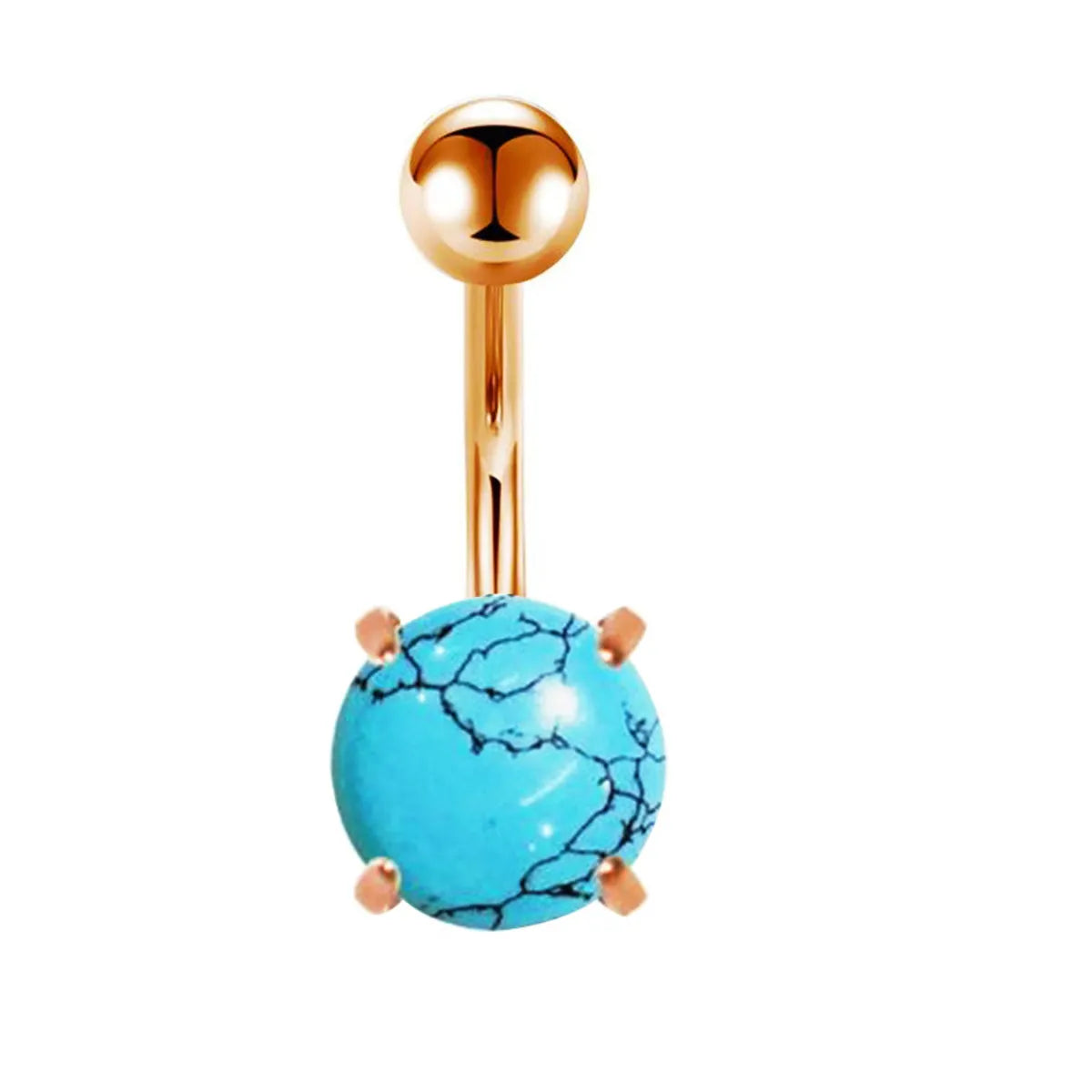 Simple Style Geometric Stainless Steel Plating Belly Ring 1 Piece