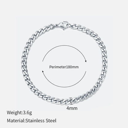 Simple Style Geometric Stainless Steel Plating Bracelets 1 Piece