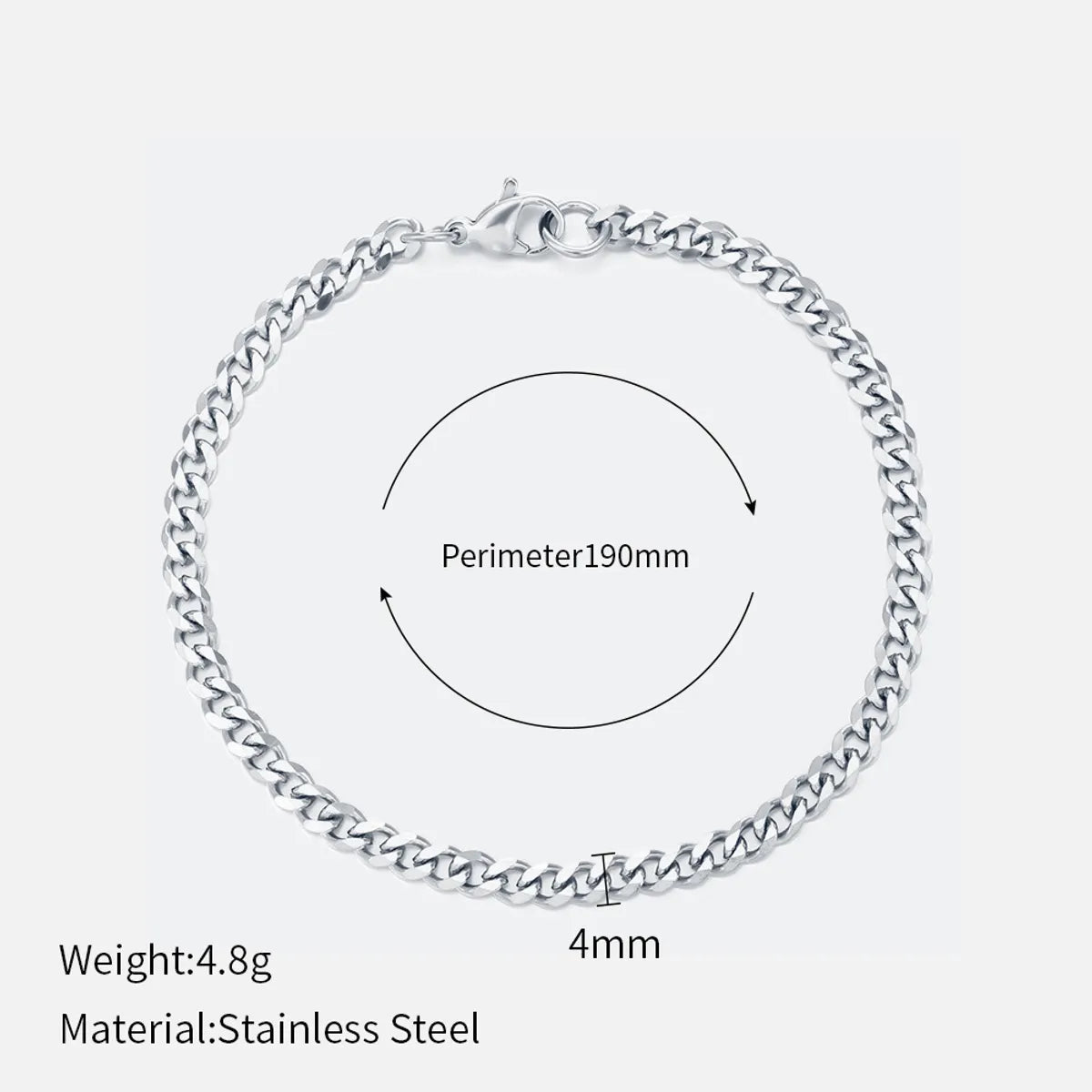 Simple Style Geometric Stainless Steel Plating Bracelets 1 Piece