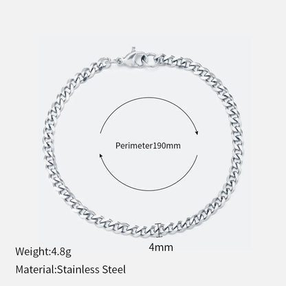 Simple Style Geometric Stainless Steel Plating Bracelets 1 Piece