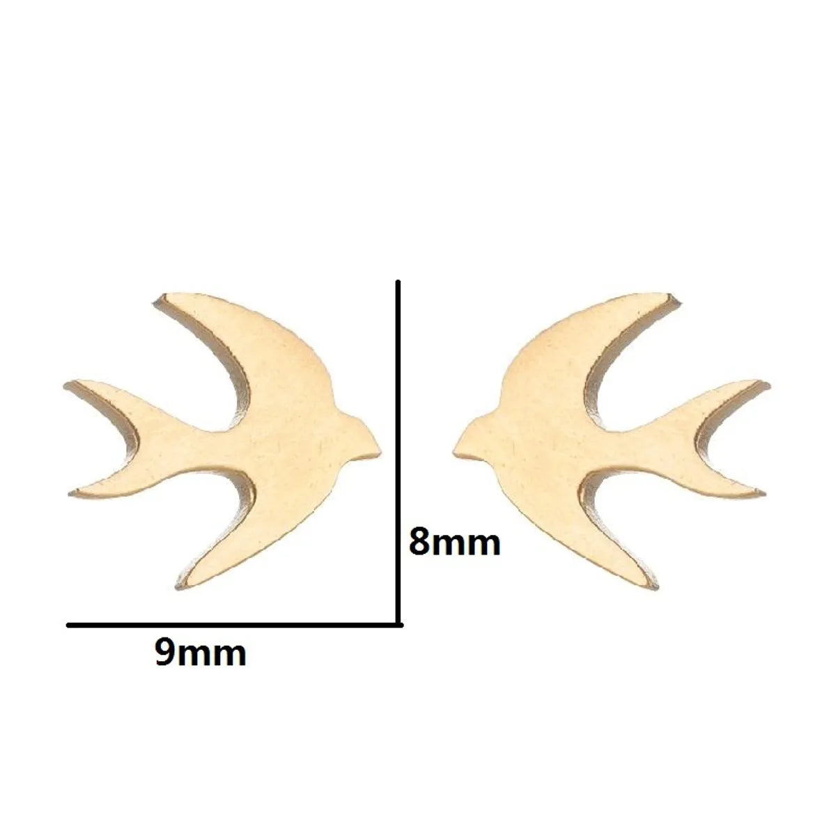 1 Pair Simple Style Geometric Plating 304 Stainless Steel 18K Gold Plated Ear Studs