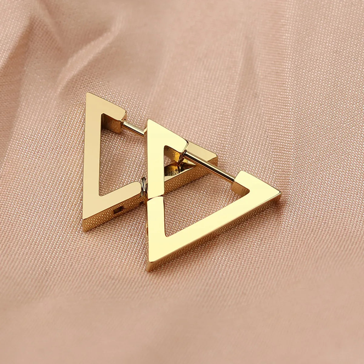 1 Piece Simple Style Geometric Plating Stainless Steel Earrings