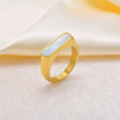 Simple Style Geometric Stainless Steel Plating Gold Plated Rings