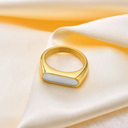 Simple Style Geometric Stainless Steel Plating Gold Plated Rings