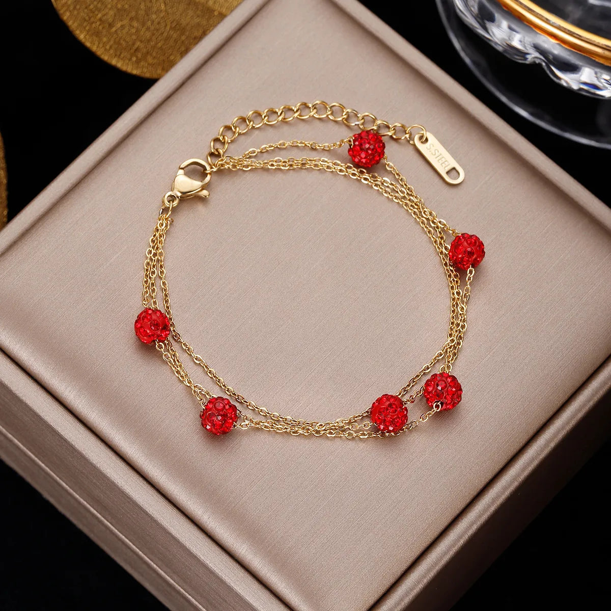 Simple Style Geometric Stainless Steel Plating Inlay Artificial Pearls Bracelets