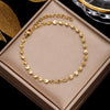 Simple Style Geometric Stainless Steel Plating Inlay Artificial Pearls Bracelets