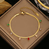 Simple Style Geometric Stainless Steel Plating Inlay Artificial Pearls Bracelets