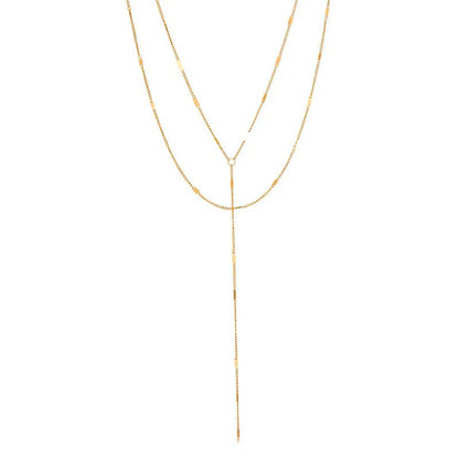 Simple Style Geometric Stainless Steel Plating Layered Necklaces