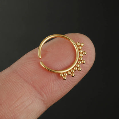 Simple Style Geometric Stainless Steel Plating Nose Ring