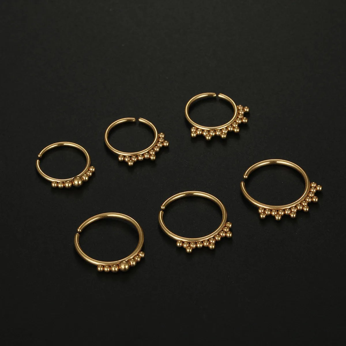 Simple Style Geometric Stainless Steel Plating Nose Ring