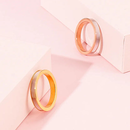 Simple Style Geometric Stainless Steel Plating Rings 1 Piece