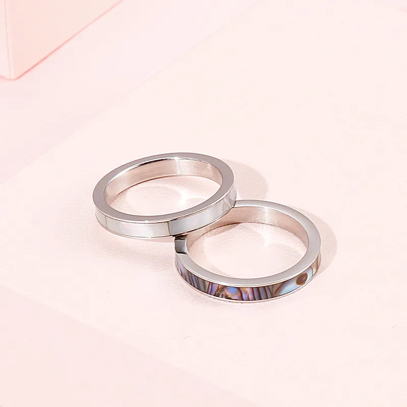 Simple Style Geometric Stainless Steel Plating Rings 1 Piece