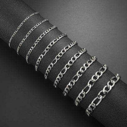 Simple Style Geometric Stainless Steel Plating Unisex Bracelets