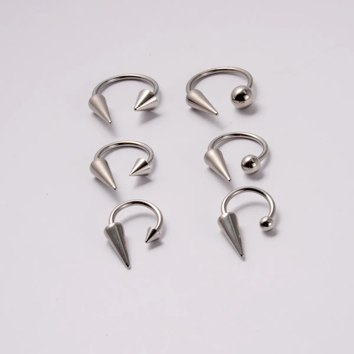 Simple Style Geometric Stainless Steel Plating Unisex Labret 1 Piece