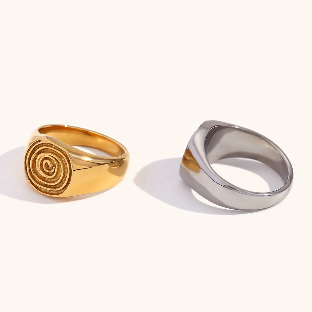 Simple Style Geometric Stainless Steel Rings 1 Piece