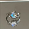 Simple Style Geometric Star Moonstone Alloy Wholesale Open Ring