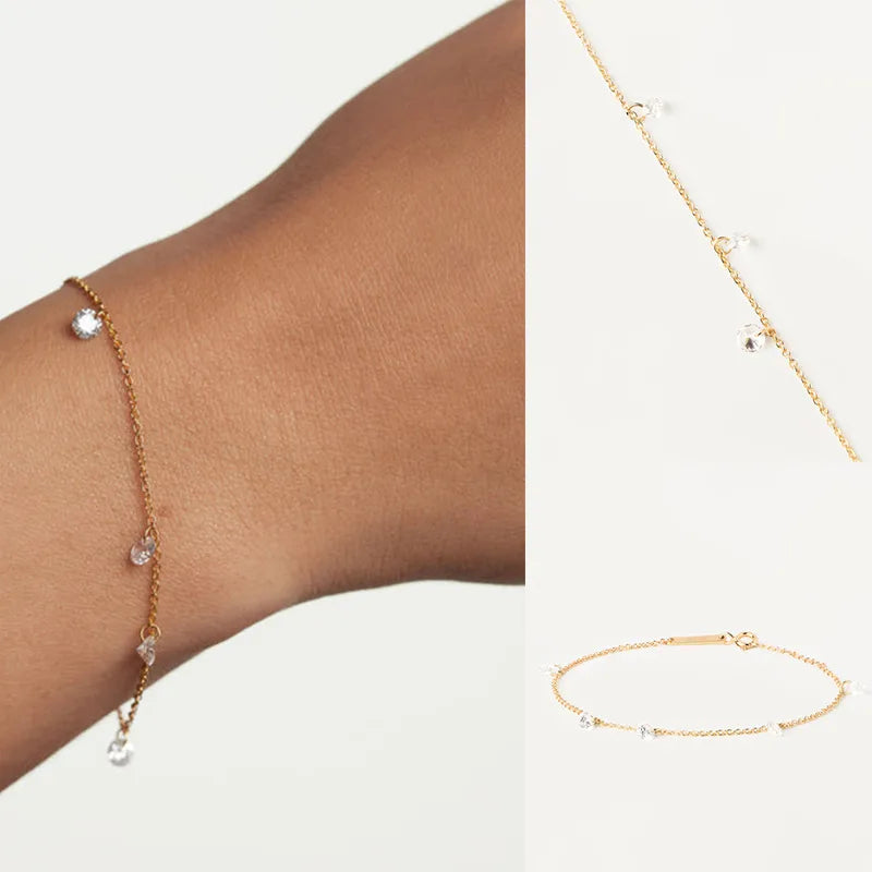 Simple Style Geometric Sterling Silver Bracelets In Bulk