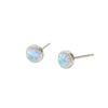 Simple Style Geometric Plating Sterling Silver Turquoise Ear Studs