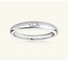 Simple Style Geometric Sterling Silver Gra Plating Inlay Moissanite Rings