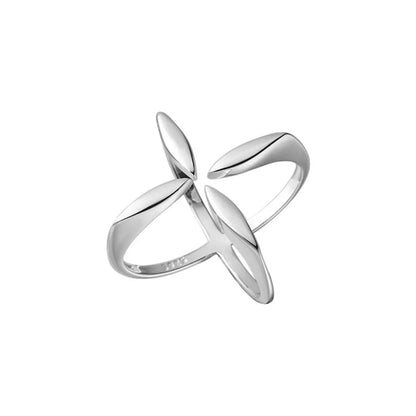 Simple Style Geometric Sterling Silver Open Rings