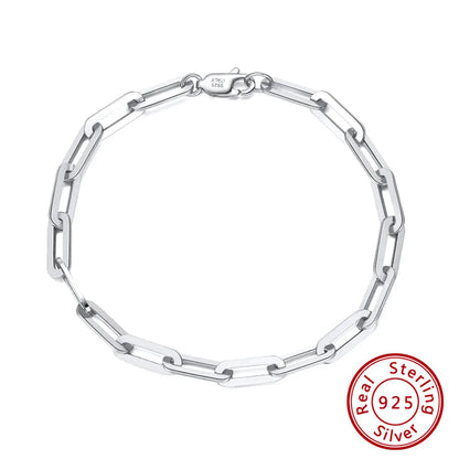 Simple Style Geometric Sterling Silver Plating Bracelets