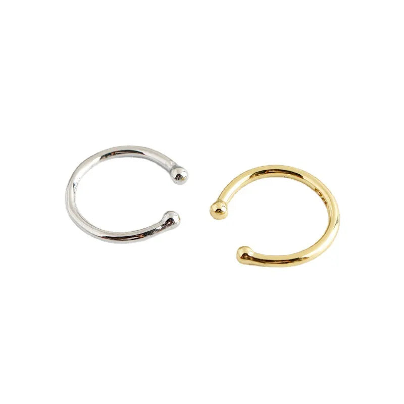 Simple Style Geometric Sterling Silver Plating Ear Clips 1 Piece