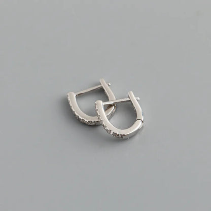 Simple Style Geometric Sterling Silver Plating Earrings 1 Pair