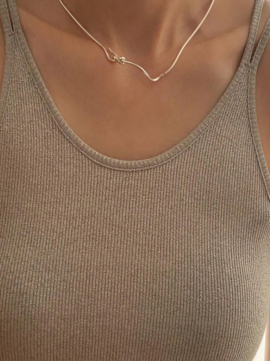 Simple Style Geometric Sterling Silver Plating Necklace