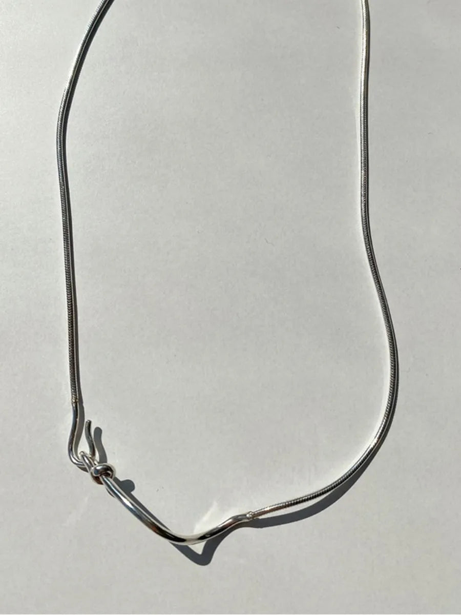 Simple Style Geometric Sterling Silver Plating Necklace