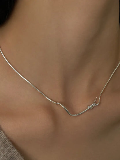 Simple Style Geometric Sterling Silver Plating Necklace