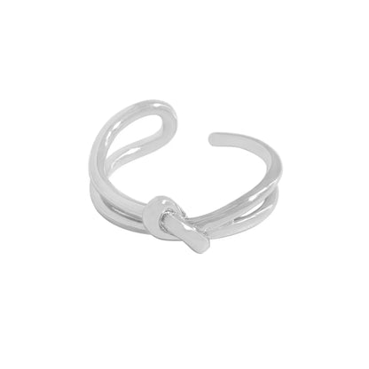 Simple Style Geometric Sterling Silver Plating Rings