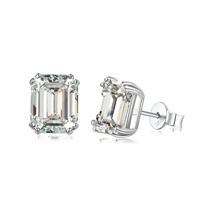 Simple Style Geometric Sterling Silver Plating Zircon Ear Studs 1 Pair