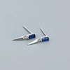 Simple Style Geometric Sterling Silver Plating Zircon Ear Studs 1 Pair