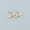 Simple Style Geometric Sterling Silver Plating Zircon Ear Studs 1 Pair